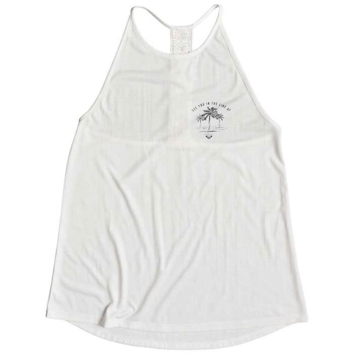 vêtements femme t-shirts roxy sunset valley lace. haut à bretelles pour femme.caractéristiques:matière :mélange drapé léger de polye