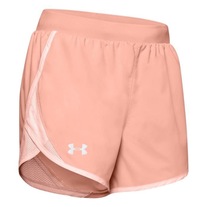 Under Armour Fly By 2.0 Femmes Dames Exercice Fitness Training Short Rose