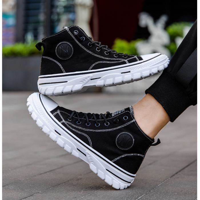 chaussures en toile HI-top Sneakers Homme Femme basket Mixte chaussures