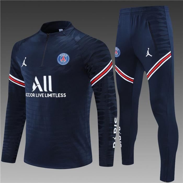 Maillot Foot NIKE Jordan x PSG 2021 2022 Survêtements Foot Homme Enfants Nouveau - Bleu