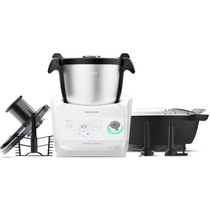 Robot cuiseur Taurus Trending Cooking multifonction de 1600W connectivité Wifi avec 12 vitesses + Turbo et 8 fonctions