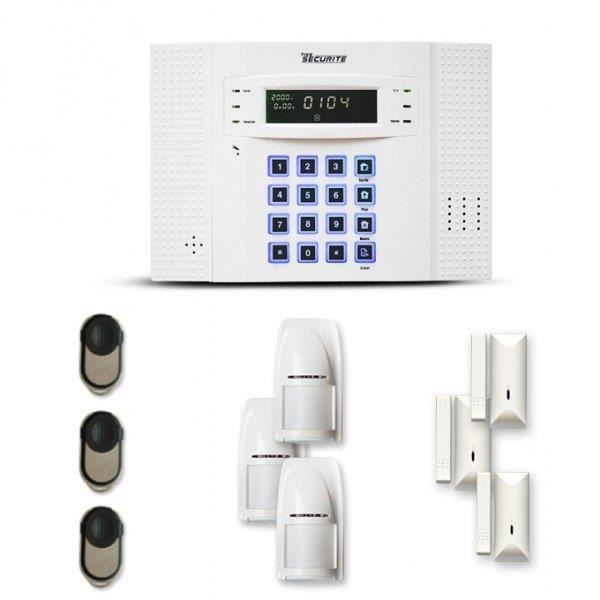 Alarme maison sans fil DNB 3 à 4 pièces mouvement + intrusion - Compatible Box