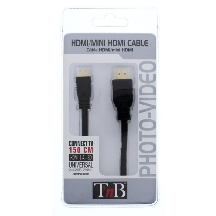 TNB câble mini hdmi/hdmi appareil photo apn TV 3D