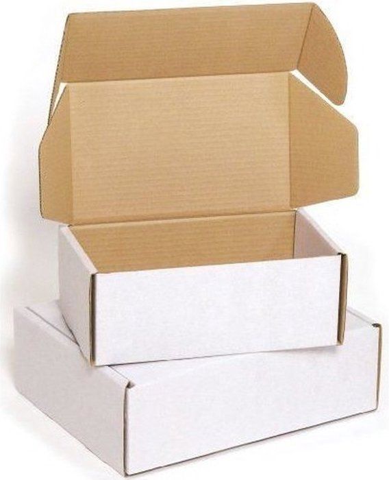 Lot De 5 Boîtes Postales En Carton Brun - Format 100 X 80 X 60 Mm - Simple Cannelure