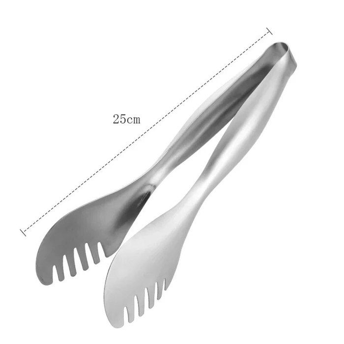 Set De 3 Pinces Cuisine Inox - 24cm - Multifonction Pour Salade, Grillade Et Service