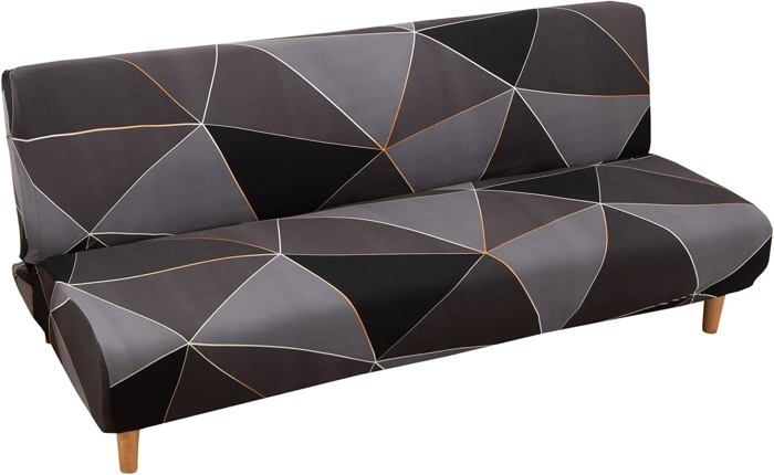 Housse De Canapé Extensible Sans Accoudoirs - 2/3 Places, Anti-taches, Lavable, Antidérapante - Marron (160-190 Cm)