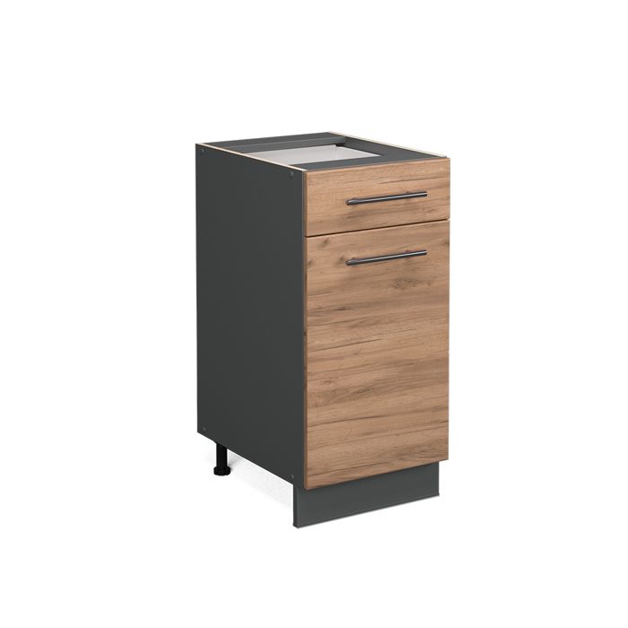 Meuble cuisine Fame-Line 40cm sans PT Chêne de force doré/Anthracite Vicco 38294
