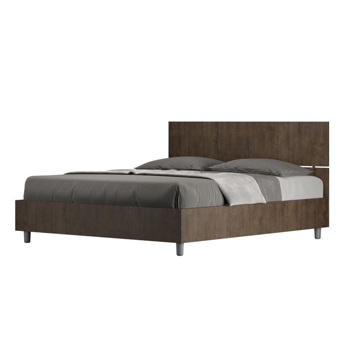 Lit - Ityhome - Demas - 160x200 cm - Tête de lit droite - Bois mélaminé - Contemporain Lit - Ityhome - Demas - 160x200 cm - Tête de lit droite - Bois mélaminé - Contemporain
