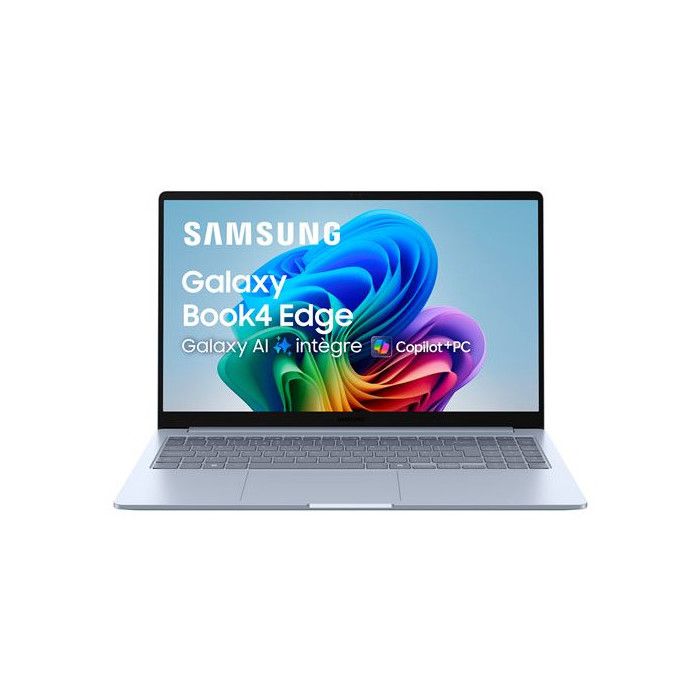 PC Portable Samsung Galaxy AI Book4 Edge 156 FHD LED 60Hz Copilot+ PC Snapdragon® X Plus 16 Go RAM 256 Go SSD Gris Glaci