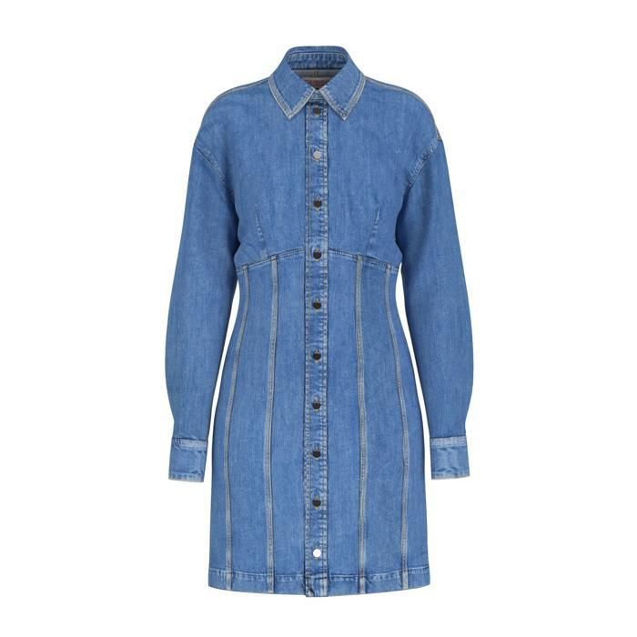 Robe En Jean Evan Picone Sans Manches - Taille 8 - Poches Et Ceinture - Occasion Très Bon état