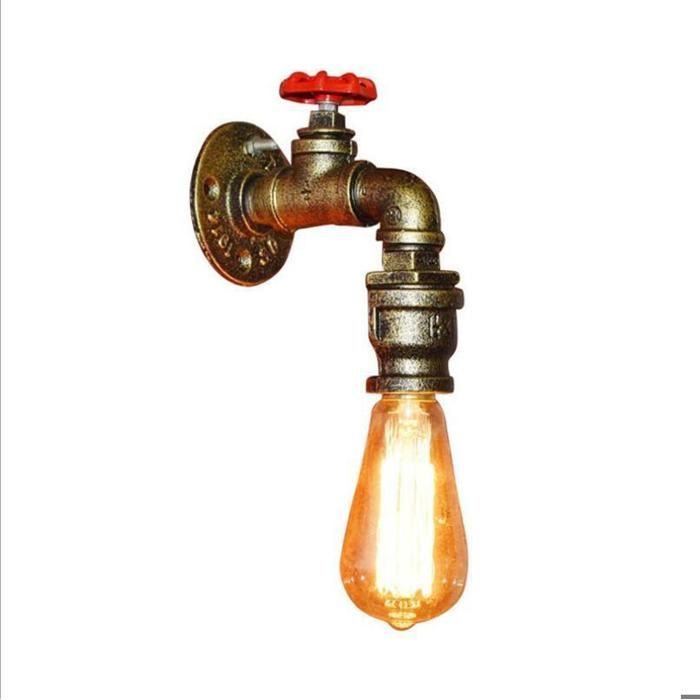 Applique murale - Edison - Métal bronze - E27 1 ampoule - Style vintage industriel