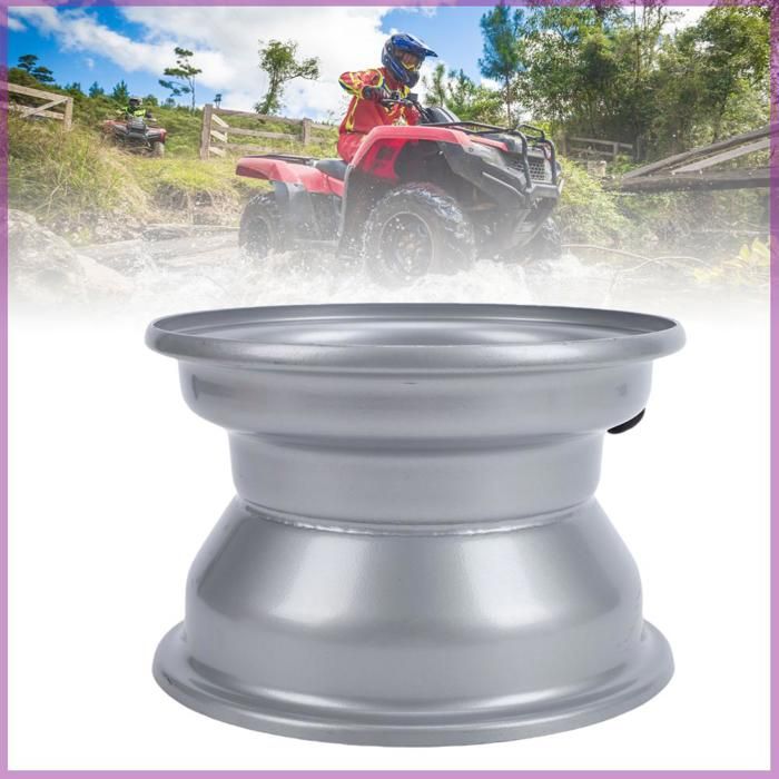 Cocosity moyeu de roue 16x8-7 Cocosity Jante de roue de VTT Jante de roue de ATV 16x8-7 3 trous de boulons moto moyeu Argent
