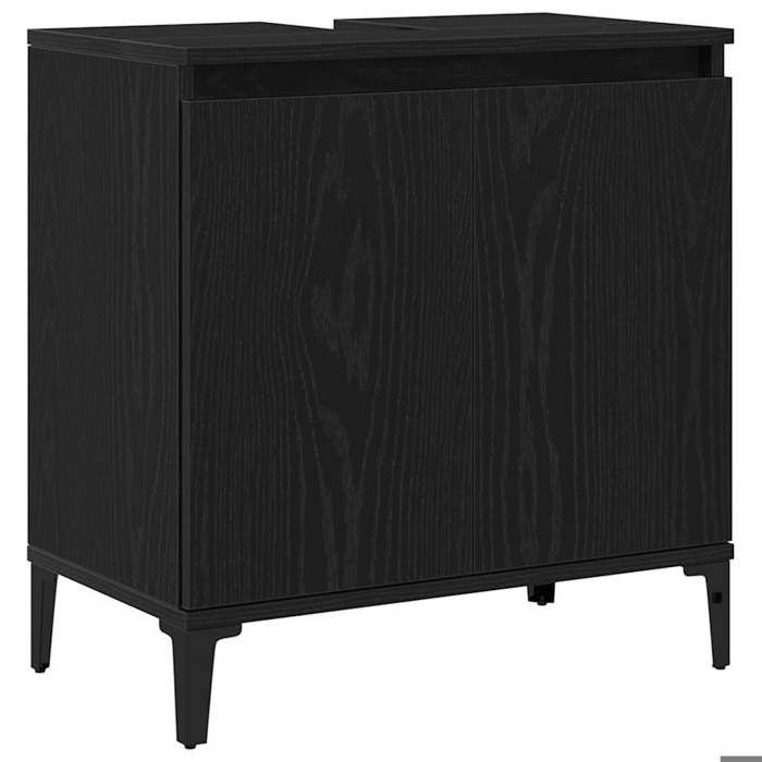 Haut de gamme - Meuble de Lavabo de Salle de Bain - chêne noir - 58 x 33 x 60 cm EU03_3606651