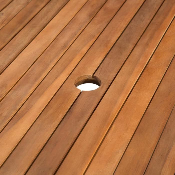 Table de jardin en bois dacacia - WIENS - 200x100x74 cm - Bois dacacia massif - Finition à lhuile naturelle