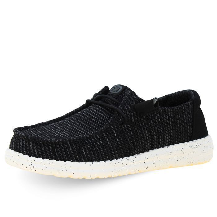 Hey Dude Chaussures Bateau Wendy Stretch Sox - 41878-066 Noir