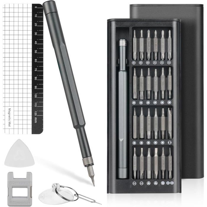 Mini-tournevis électrique Set de Tournevis de Précision 54 en 1 Mini Kit Tournevis Magnétique Kit Outils de Réparation