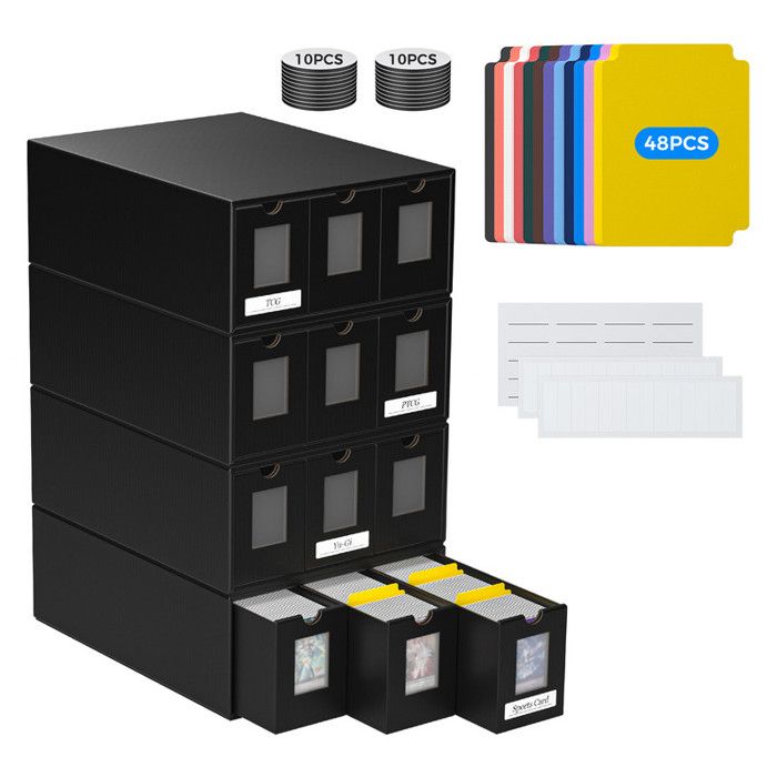 Boîte de rangement pour cartes à collectionner 12000+ boîte de collection pour cartes à collectionner adaptée aux jeux TCG PTCG