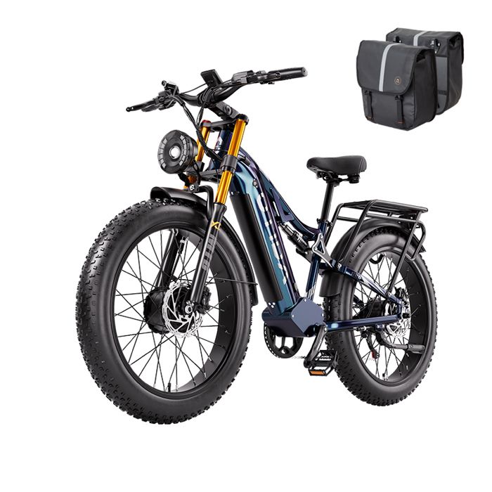 OTIDA S26 - Velo Electrique 26 - Moteur 3000W - 52V/20Ah - 65 km/h Max - 100KM Max - Shimano7 vitesses-frein hydraulique-bleu