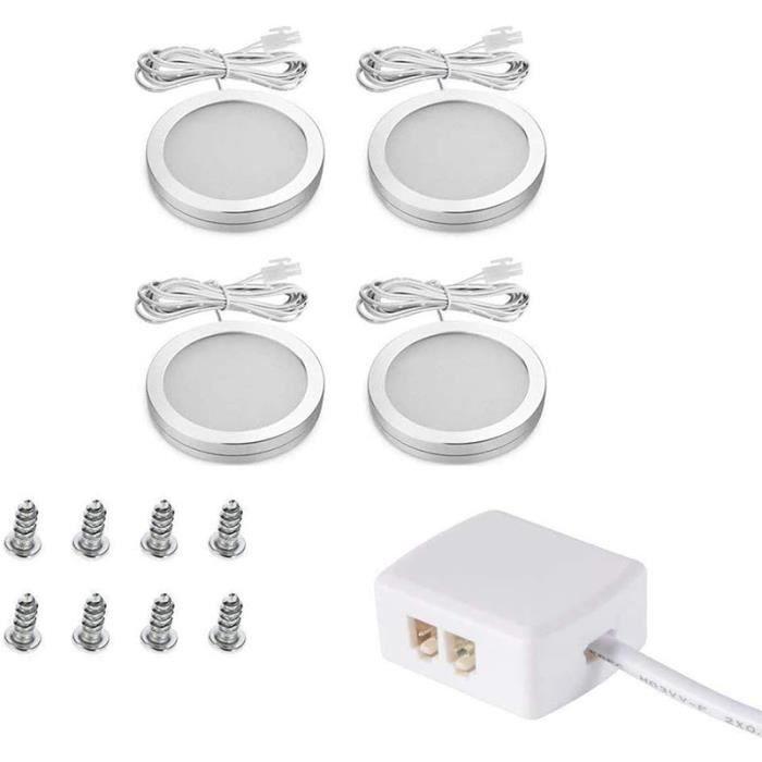 Lot De 4 Spots LED MARVIX 12V - Blanc Froid 6000K, Dimmable Tactile Pour Camping-car, Caravane Et Bateau
