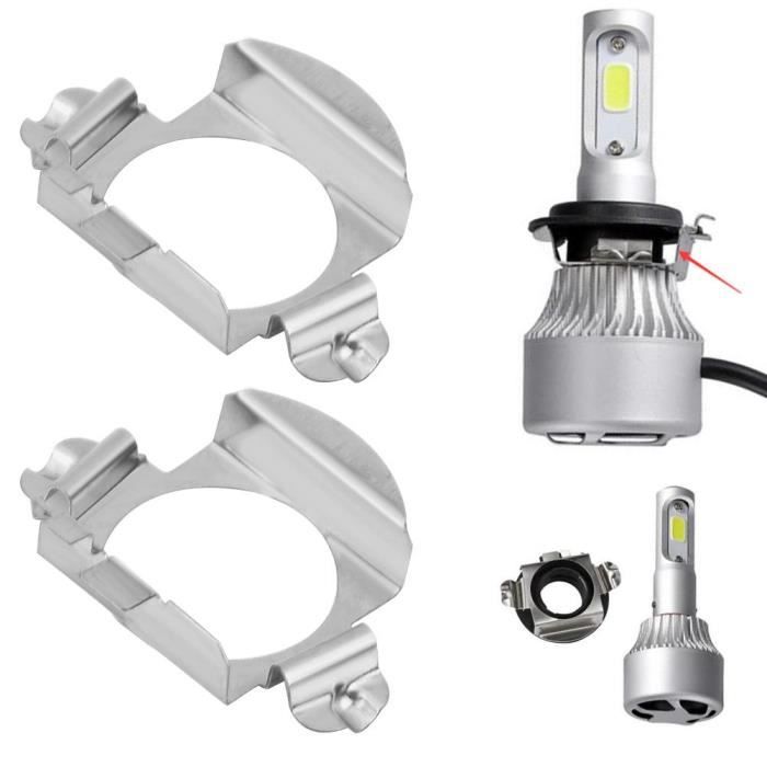 Paire de support de retenue adaptateur ampoules H7 LED pour Mercedes - Benz  Ford Silver-TIM - Cdiscount Maison