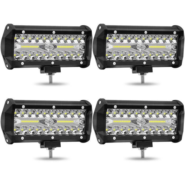 4x 120w 7 Cree Rampe Led Phares Longue Portee Barre De Led 4x4
