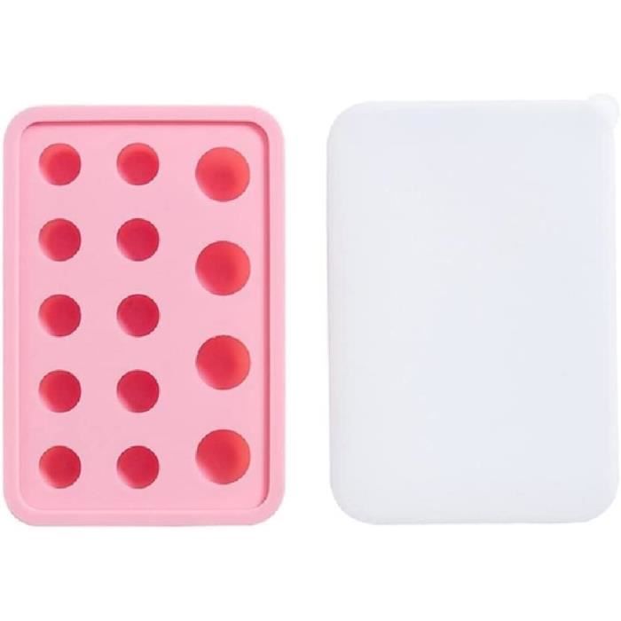 Bac à Glaçons En Silicone à Dégagement Facile, Moule à 15 Glaçons Avec Couvercle Amovible