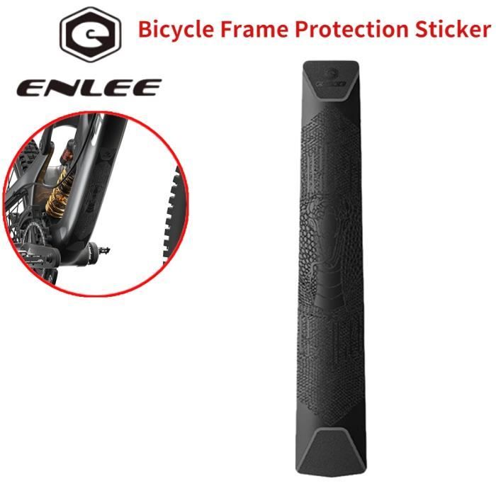 DualColorStampe Protections Cadre VTT – 2 Autocollants L55xH2,5 Cm, Noirs, Résistants UV Et Intempéries