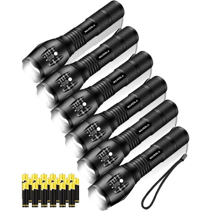 Maxesla Lampe Torche Led 2000 Lumens, Zoomable, Lampe Torche Led