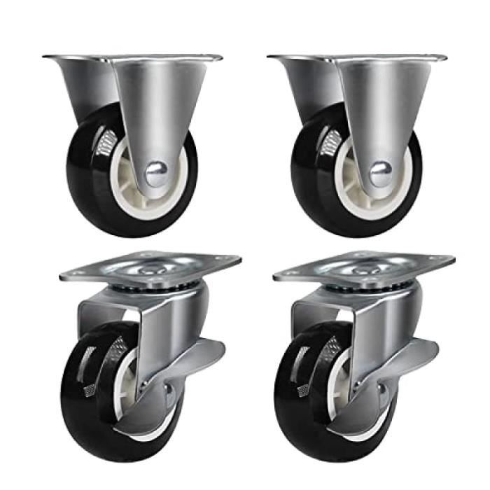 Lot De 2 Roues Waveboard 80mm – Haute Élasticité, Silencieuses – Pour Planches à Roulettes