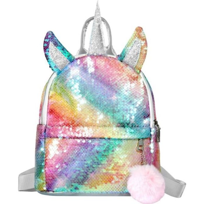 Sac à Dos Licorne pour Enfants Licorne Sac à Dos à Paillettes de