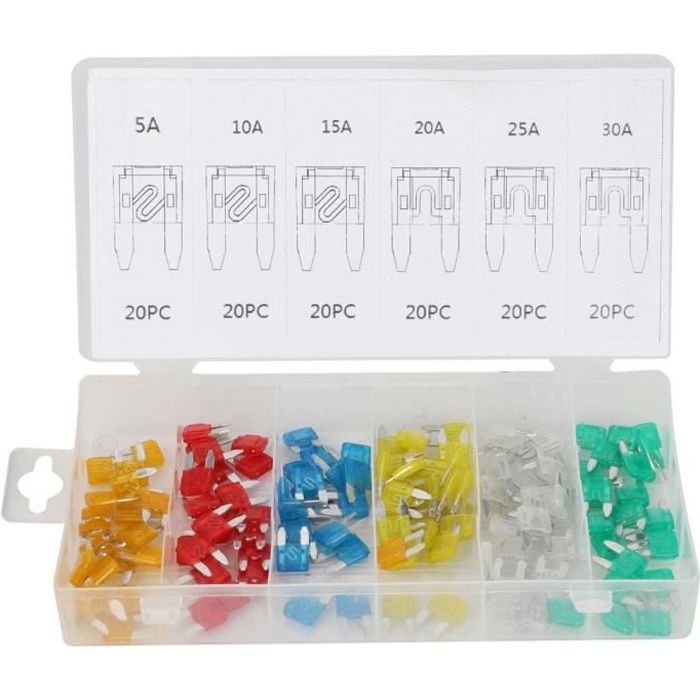 Mini kit de fil de fusible de lame automatique 5A 10A 15A 20A 25A 30A pièces intérieures de voiture