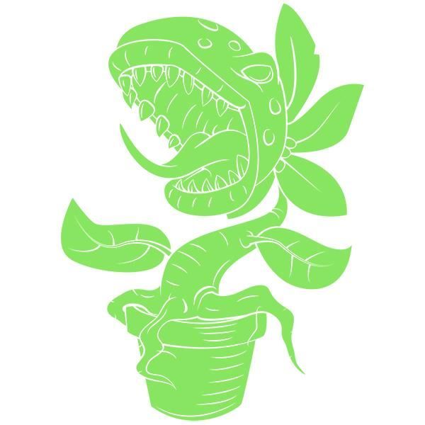 Sticker "Nature Pot Plante Carnivore"(30x22 cm) VERT CITRON FLEUR051 -  Cdiscount Maison