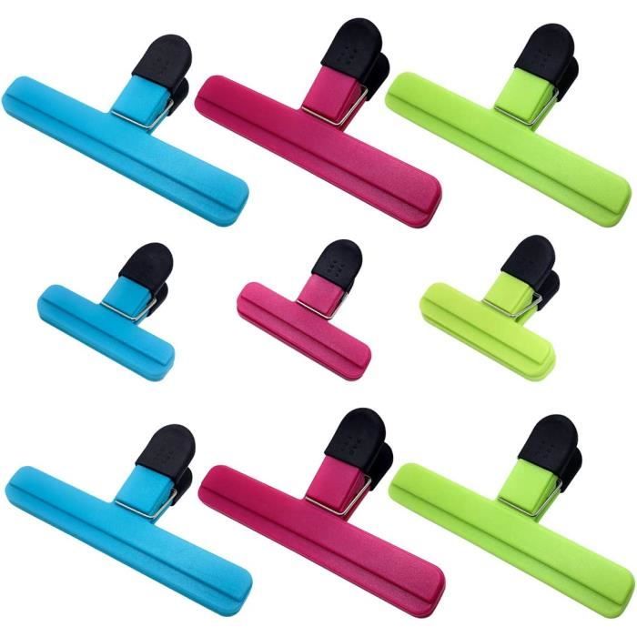 Clips de fermeture pour sachets alimentaires Couleurs assorties