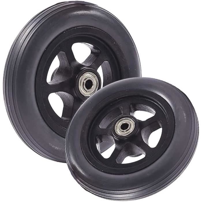 Roues Avant Pour Poussette - Diamètre 13cm Caoutchouc Naturel - Rotation 360° - Compatible Yoya Vovo