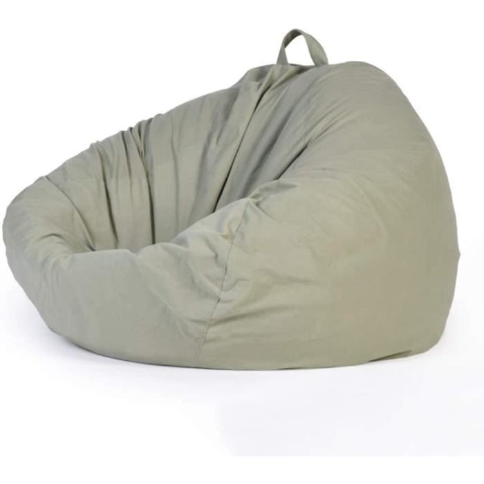 Housse de pouf poire avec fermeture éclair, amovible et lavable, 100 x 120 cm, gris français Housse de pouf poire avec fermeture éclair, amovible et lavable, 100 x 120 cm, gris français