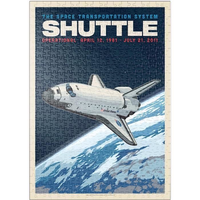 MyPuzzle Los Angeles Skyline 500-Piece Jigsaw Puzzle - Vintage Poster Style