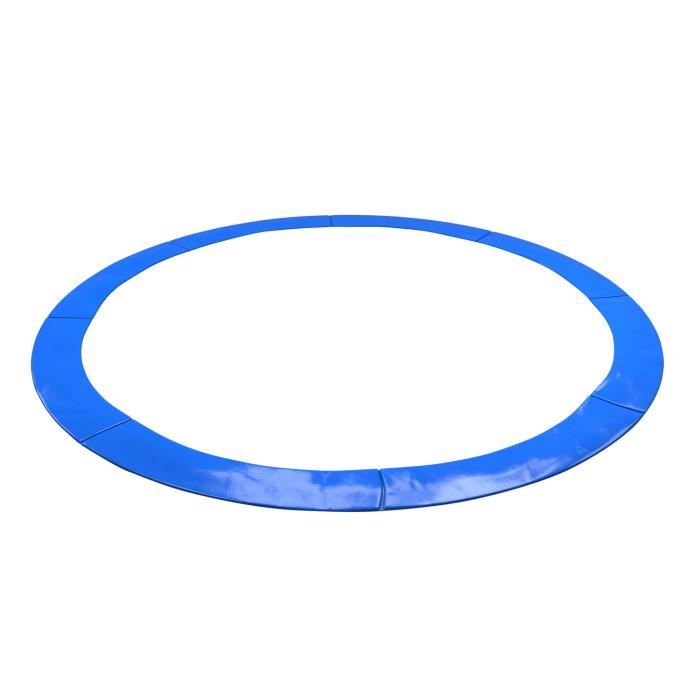 HOMCOM Coussin De Protection Trampoline 244 Cm – PVC 500D, Mousse EPE, UV, Résistant à L’eau, Remplacement Pour Ressorts, Bleu