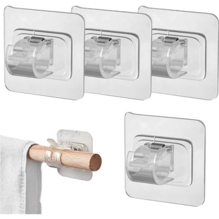 Supports de tringle à rideaux sans perçage, supports de tringle, salle
