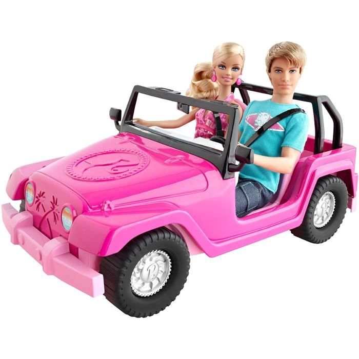 Barbie et Ken poupées avec Bleu Jeep Véhicule NEUF 