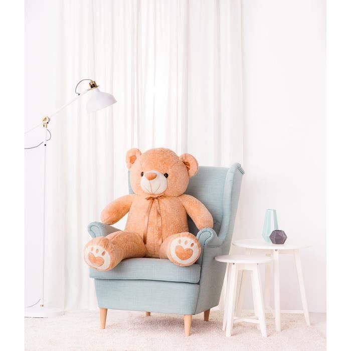 DEAR BEAR Ours en Peluche geante XXL Valor 130 cm beige