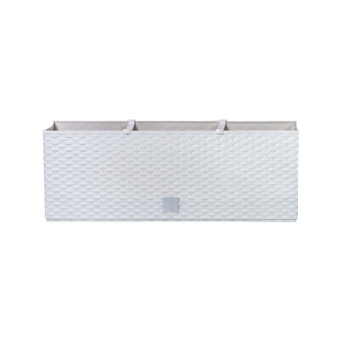 PROSPERPLAST Rato Case Blanc DRTC600 S449 Bac à fleurs Pot