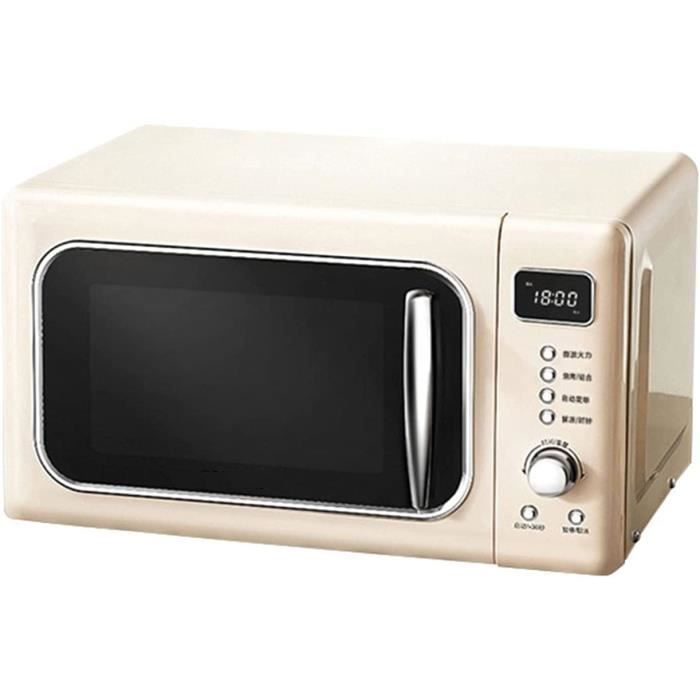 Micro-ondes Midea 20 Litres - 700W, 5 Niveaux De Puissance, Dégivrage - Verre Noir Et Cadre Inox