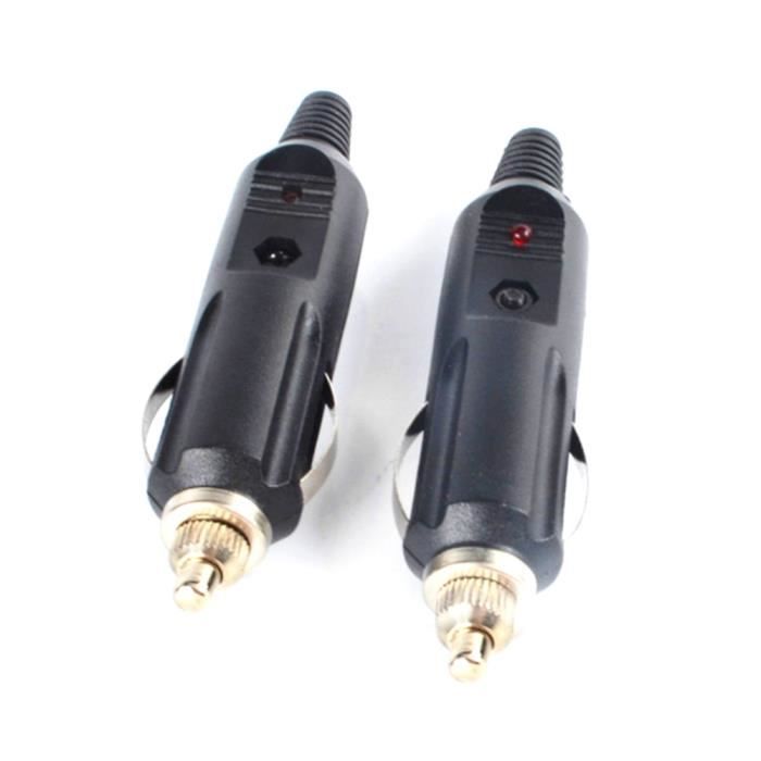 Cordon Allume-Cigare Mâle 0,9m + Bornes Oeillet 12V 16AWG - Câble Fusible Puissant