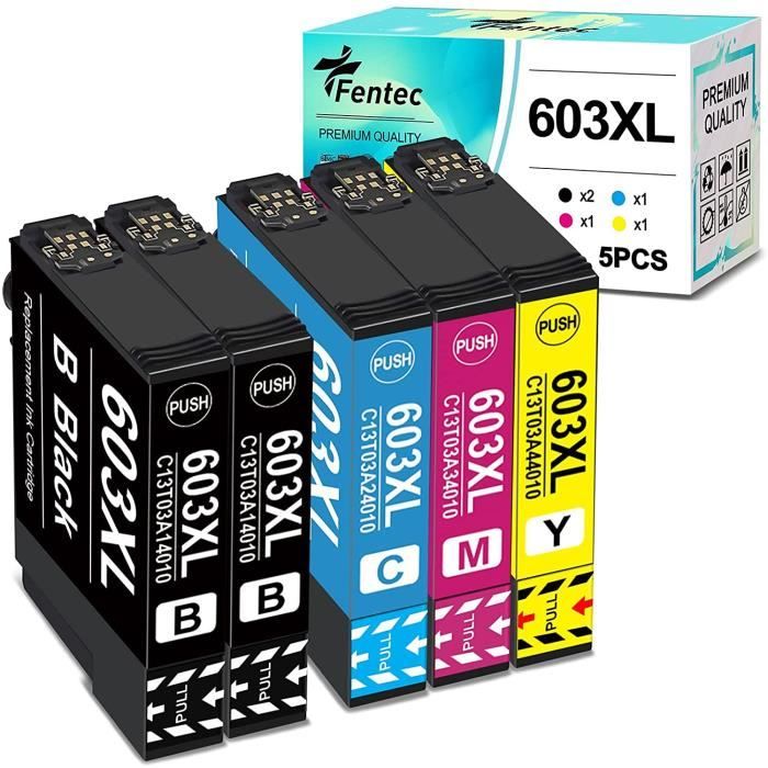 3 PK Fentec 603XL Noir Cartouche d'encre pour Epson 603 Noir,Epson 603 XL  Noir Cartouche pour Epson XP-2100 XP-3100 XP-4155 X~[145] - Cdiscount  Informatique