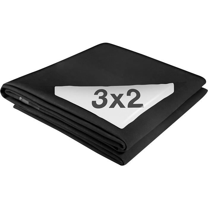 Pontec Bâche Pour Bassin 4x6m - Film PVC Noir 0,5 Mm Robuste, Opaque Et Résistant à La Lumière Pour Étangs Et Ruisseaux