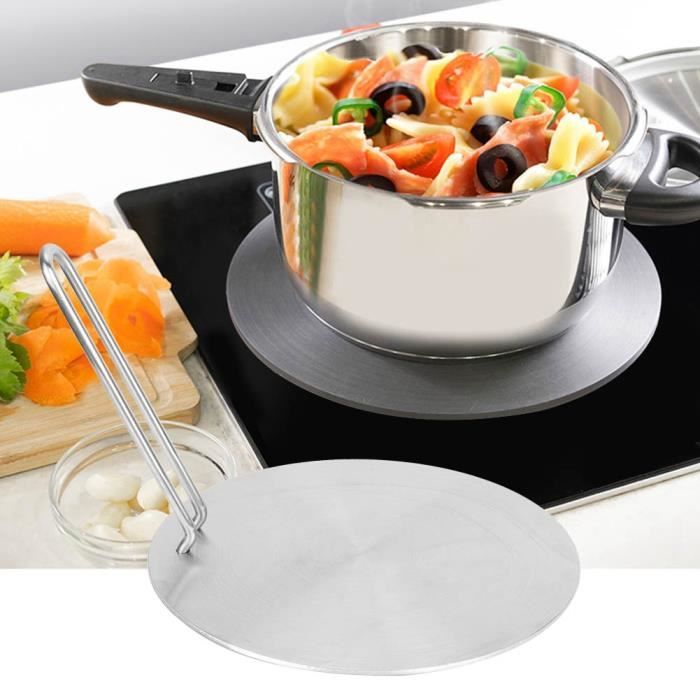 Plaque De Diffusion De Chaleur En Acier Inoxydable Pour Induction - 20x20 Cm - Adaptateur Pour Casseroles Non Compatibles