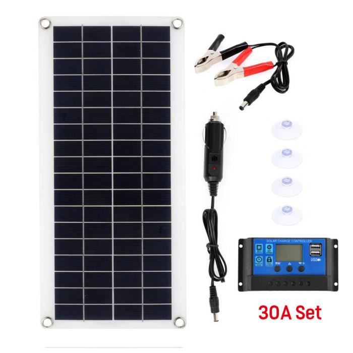 Mini Panneau Solaire USB 5V – Chargeur Monocristallin, Compact 157x94 Mm, Noir