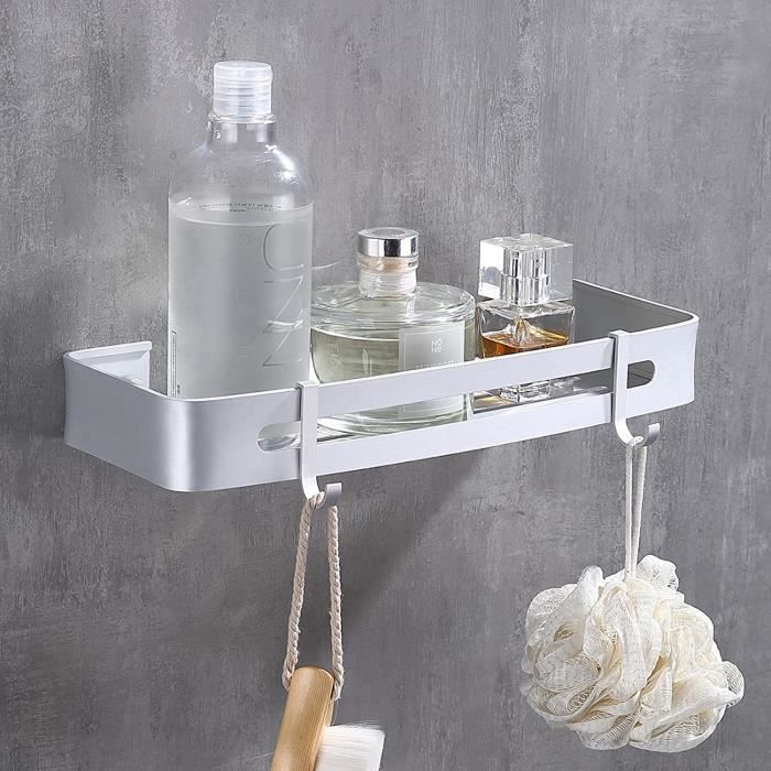 PNNP Etagere Douche Telescopique 32-48 cm, Suspendre Etagere Salle de Bain sans perçage
