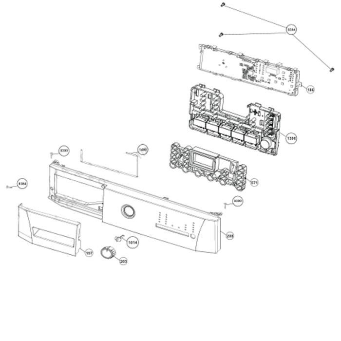 Panneau décoratif pour façade de lave-vaisselle - BEKO (39930) - Blanc ...