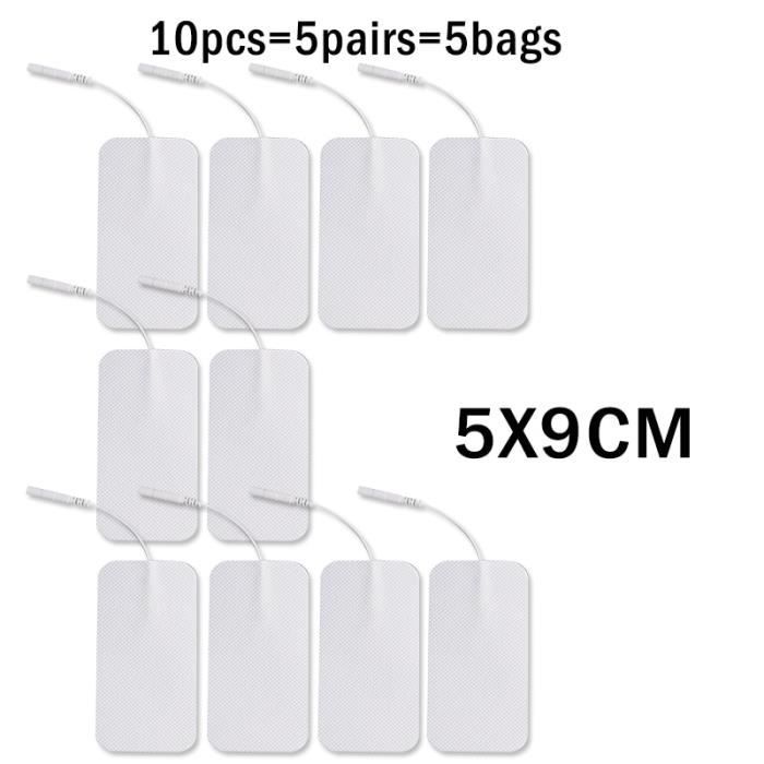 5x9cm 10pcs électrodes en Gel de Silicone Tens 5x5cm, 10 pièceslot